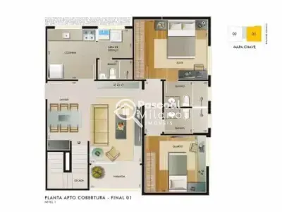 Cobertura com 2 quartos em SAVASSI, Belo Horizonte - 155m²