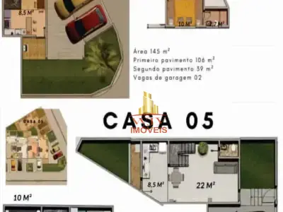 Casa Geminada com 3 quartos em Parque Xangri-Lá, Contagem - 58m²