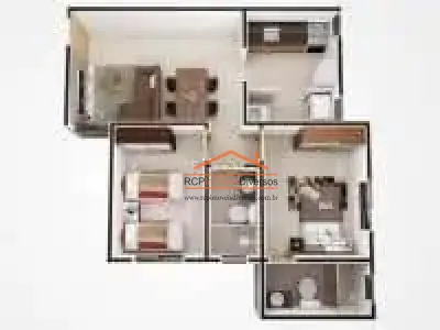 Apartamento com 2 quartos em Maria Helena