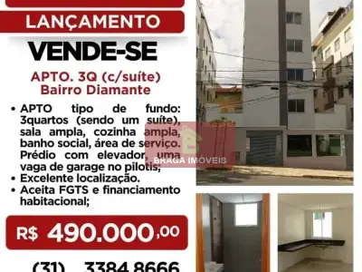 Apartamento com 3 quartos em Diamante