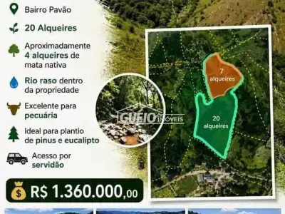 Sítio com 0 quartos em Área Rural de Itaóca, Itaóca - 20m²