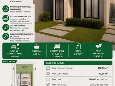 Casa com 2 quartos em Jardim Alvorada, Itararé - 49m²