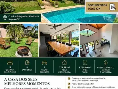 Casa de Condomínio com 5 quartos em Jardim do Ribeirão II