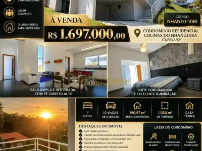 Casa de Condomínio com 4 quartos em Residencial Colinas de Inhandjara