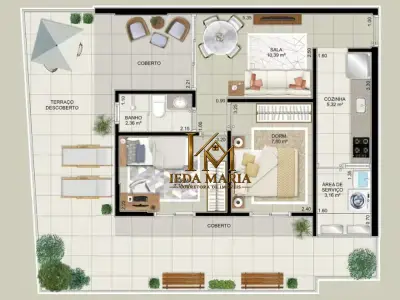 Apartamento com 2 quartos em Embaré