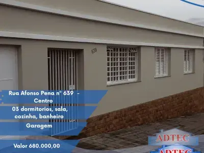 Casa com 3 quartos em CENTRO, Jacutinga - 0m²