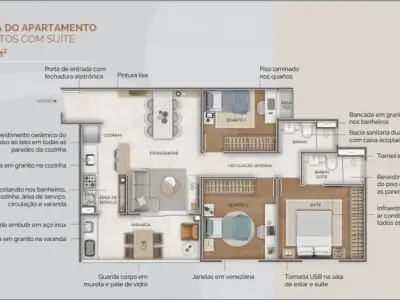 Apartamento com 3 quartos em Gutierrez