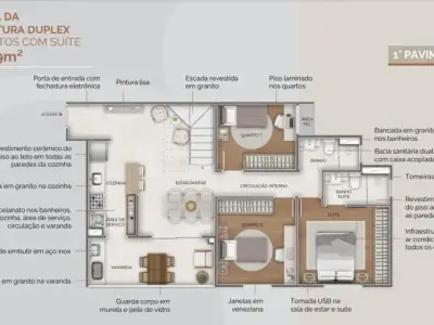 Apartamento com 3 quartos em Gutierrez